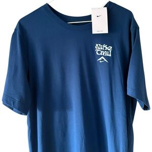 🆕 Nike Dri Fit Men’s Shirt Blue S/S Nike Trails Size Large NWT